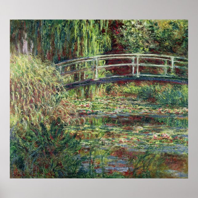 Claude Monet | Waterlily Pond: Rosa Harmony, 1900 Poster (Framsidan)