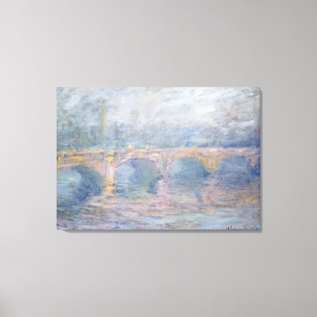 Claude Monet | Waterloo Bridge, London, Sunset Canvastryck (Framsida)