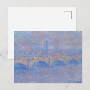 Claude Monet Waterloo Bridge Solsken Konsttryck Vykort
