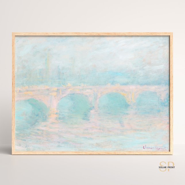 Claude Monet Waterloo Bridge vid Sunset Art Print Poster (Skapare uppladdad)