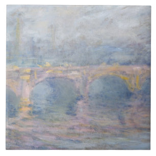Claude Monet Waterloo överbryggar, London, på Kakelplatta