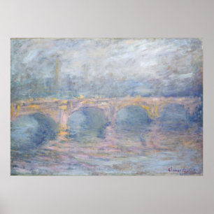 Claude Monet Waterloo överbryggar, London, på Poster