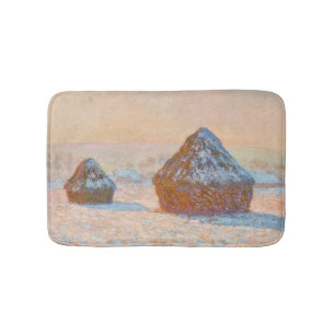 Claude Monet - Wheatstacks, Snö Effect, God morgon Badrumsmatta