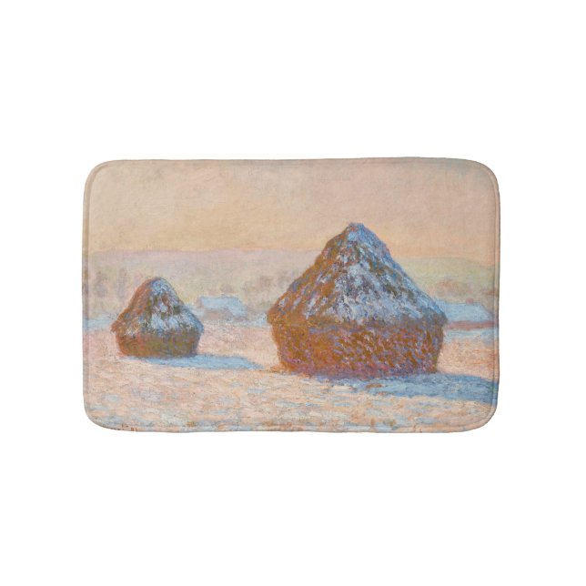 Claude Monet - Wheatstacks, Snö Effect, God morgon Badrumsmatta (Framsidan)
