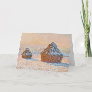 Claude Monet - Wheatstacks, Snö Effect, God morgon Kort