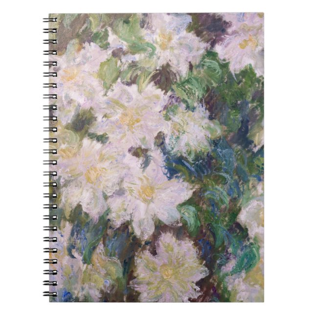 Claude Monet - White Clematis Anteckningsbok (Framsidan)