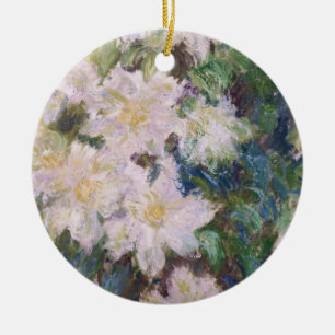 Claude Monet - White Clematis Julgransprydnad Keramik