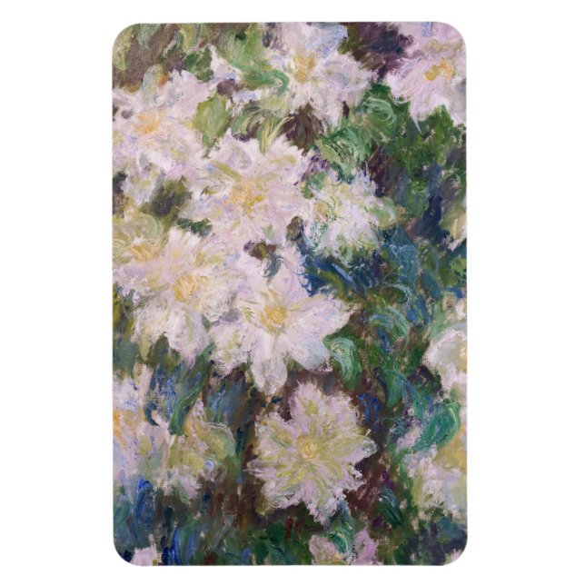 Claude Monet - White Clematis Magnet (Vertikal)