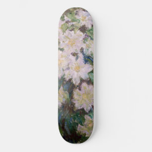 Claude Monet - White Clematis Mini Skateboard Bräda 18,5 Cm