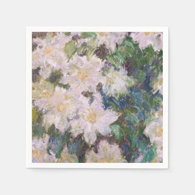 Claude Monet - White Clematis Pappersservett (Framsidan)