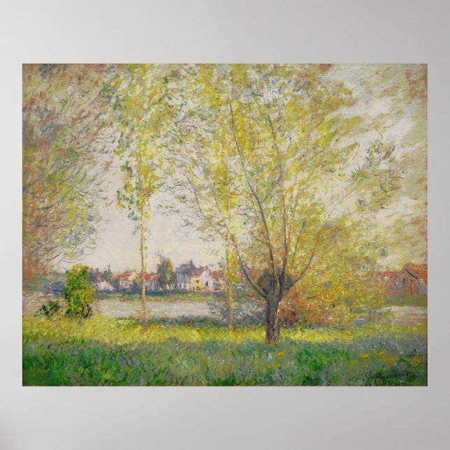 Claude Monet - Willows of Vetheuil Poster (Framsidan)