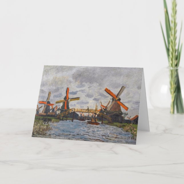 Claude Monet - Windmills nära Zaandam Kort (Framsida)