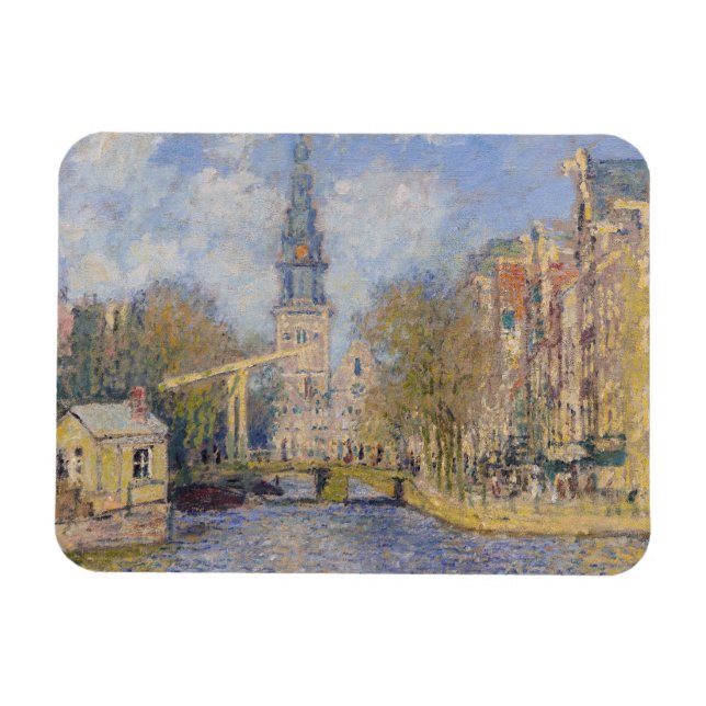 Claude Monet - Windmills nära Zaandam Magnet (Horisontell)
