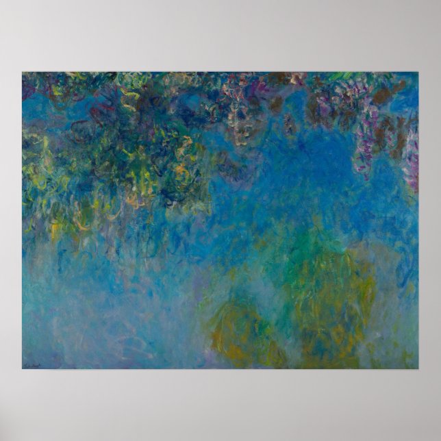 Claude Monet Wisteria Fine Art Blommigt GalleryHD Poster (Framsidan)