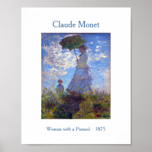 Claude Monet Woman med parasol 1875 Poster