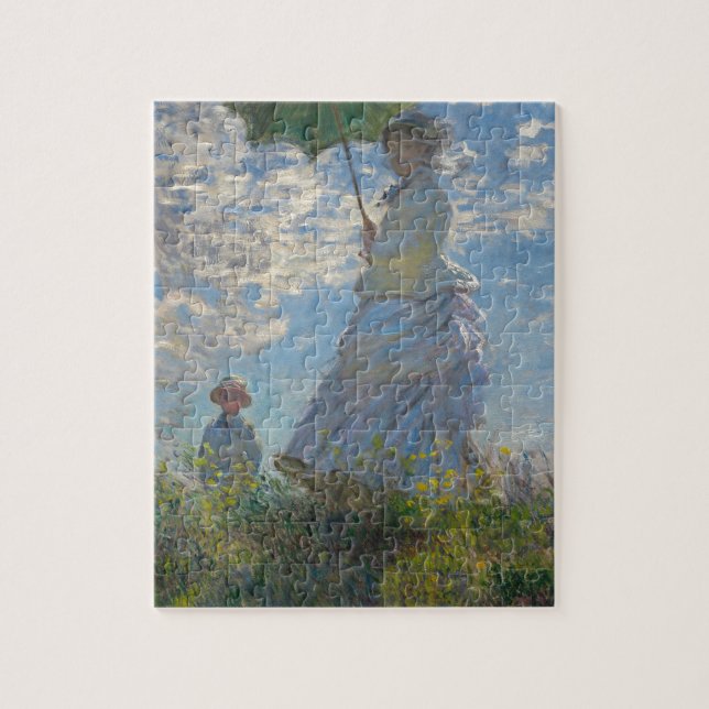 Claude Monet Woman med parasol 1875 Pussel (Vertikal)