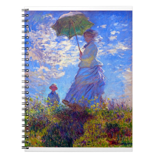 Claude Monet Woman med parasol Anteckningsbok (Framsidan)