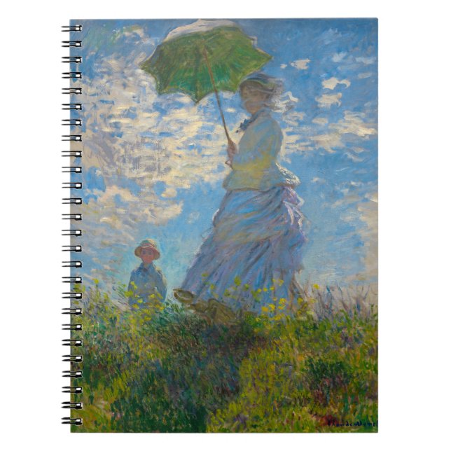 Claude Monet Woman med parasol Anteckningsbok (Framsidan)