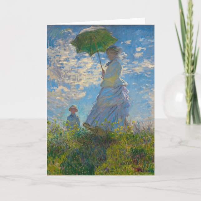 Claude Monet Woman med parasol Kort (Framsida)