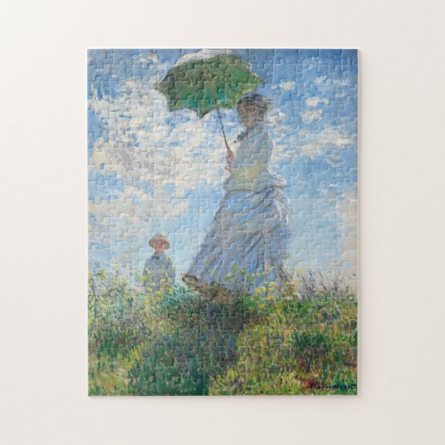 Claude Monet Woman med parasol/La Promenmened Pussel (Vertikal)
