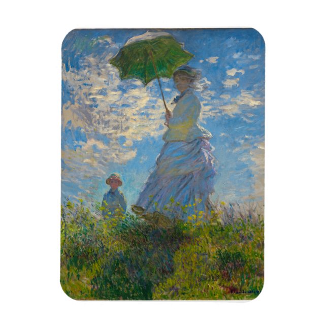 Claude Monet Woman med parasol Magnet (Vertikal)