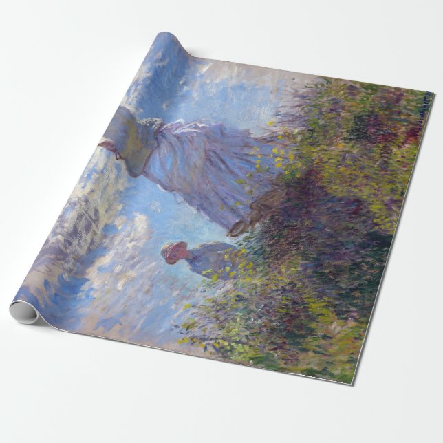 Claude Monet Woman med parasol Presentpapper (Utrullad)