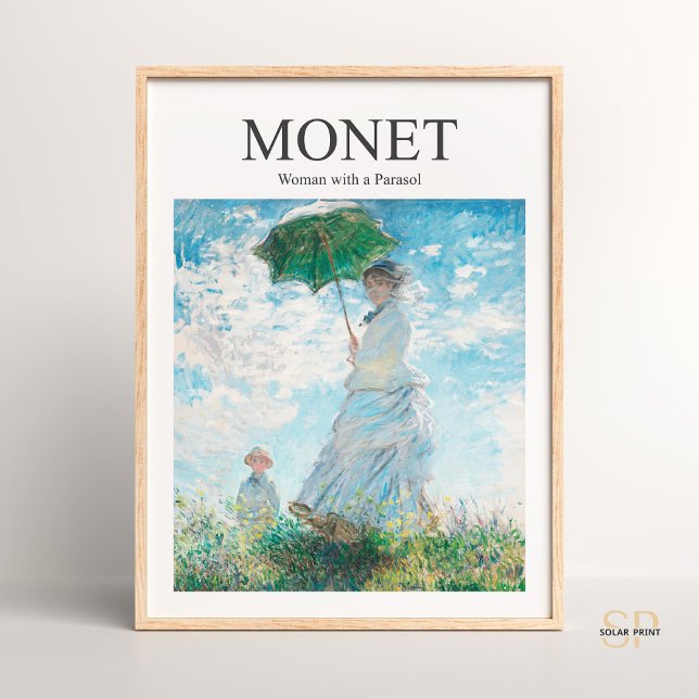 Claude Monet Woman med Parasol Vintage Painting Poster (Skapare uppladdad)
