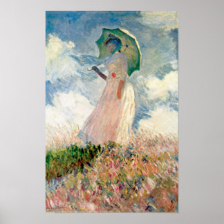 Claude Monet - Woman med Parasolstudie Poster