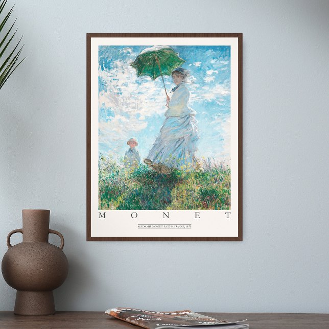 Claude Monet Woman Parasol Madame Hennes son 1875  Poster (Skapare uppladdad)