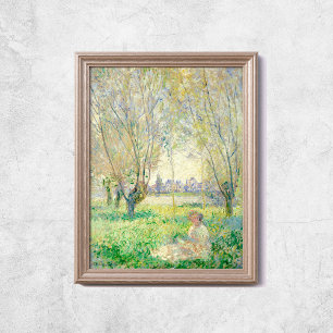 Claude Monet Women under Willow Old Art. Poster