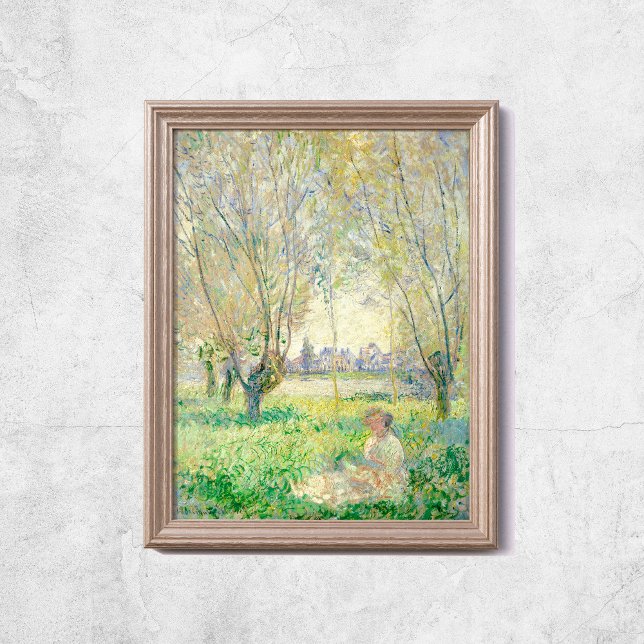 Claude Monet Women under Willow Old Art. Poster (Claude Monet Women Seated Under Willow Old Art Poster
)