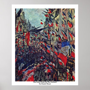 Claude Monet yttrade sig om Rue Saint-Denis på nat Poster