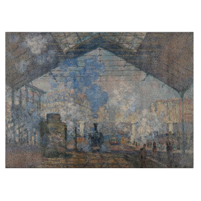 Claude Monet - Yttre vy över Saint-Lazare Station (Framsidan)