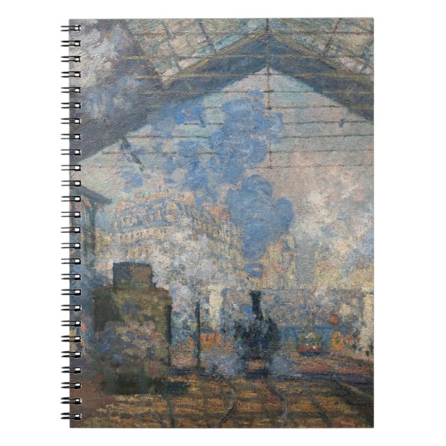 Claude Monet - Yttre vy över Saint-Lazare Station Anteckningsbok (Framsidan)