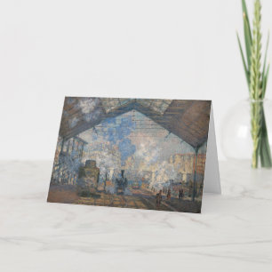 Claude Monet - Yttre vy över Saint-Lazare Station Kort