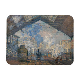 Claude Monet - Yttre vy över Saint-Lazare Station Magnet