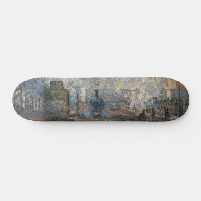 Claude Monet - Yttre vy över Saint-Lazare Station Mini Skateboard Bräda 18,5 Cm (Horz)