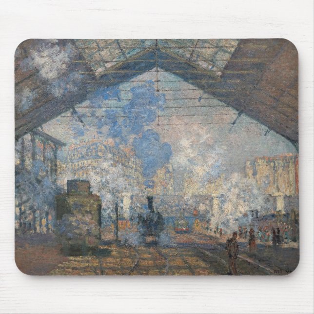 Claude Monet - Yttre vy över Saint-Lazare Station Musmatta (Framsidan)
