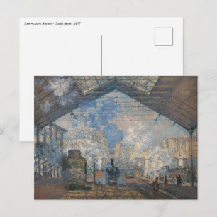Claude Monet - Yttre vy över Saint-Lazare Station Vykort