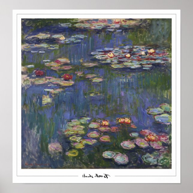 Claude Monet Zedign Art Affisch #40-2 (Framsidan)