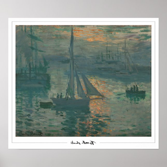 Claude Monet Zedign Art Poster #36-2 (Framsidan)