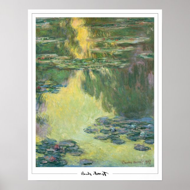 Claude Monet Zedign Art Poster nr 11 (Framsidan)