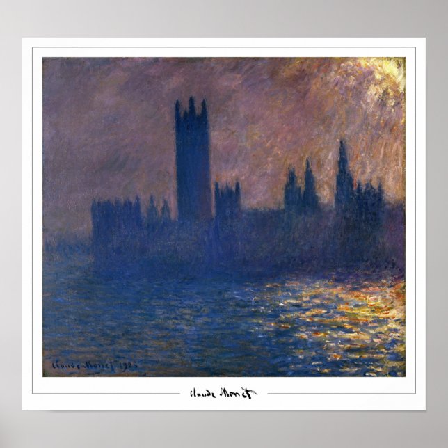 Claude Monet Zedign Art Poster nr 57 (Framsidan)