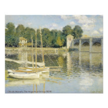 Claude Monets berömd The Argenteuil Bridge (1874)