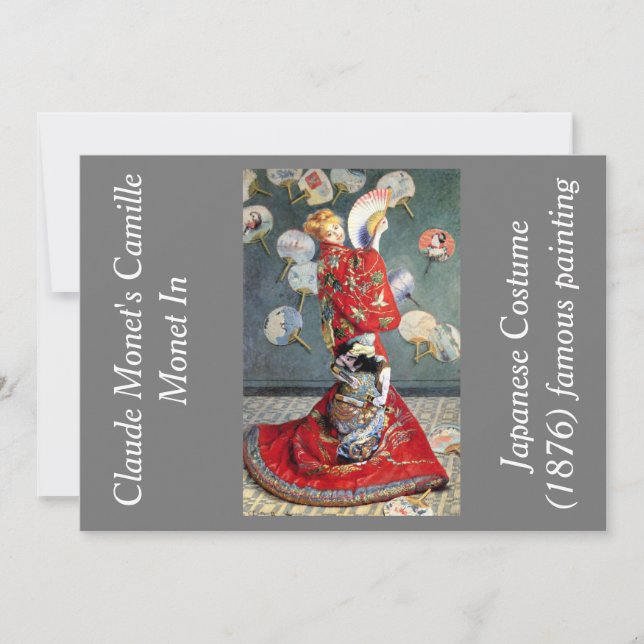 Claude Monets Camille Monet i Japan Inbjudningar (Framsida)