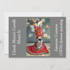 Claude Monets Camille Monet i Japan Inbjudningar