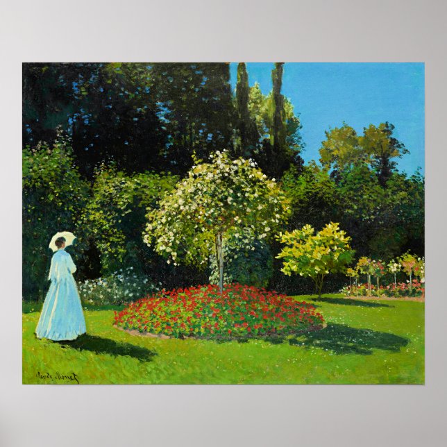 Claude Monets, Dam i trädgården, Poster (Framsidan)