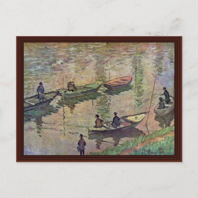 Claude Monets fiskare på notfartyg Vykort (Framsida)