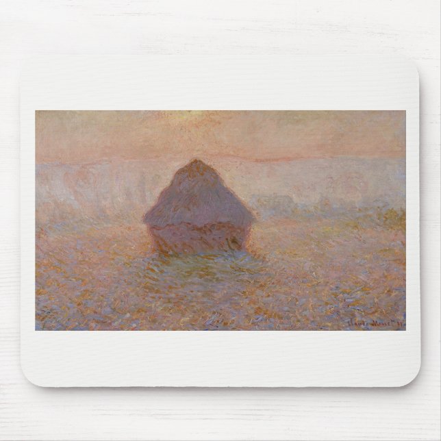 Claude Monets Grainstack, Sol i Mist (1891) Musmatta (Framsidan)