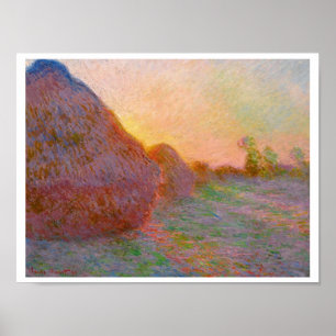 Claude Monets Haystack Poster